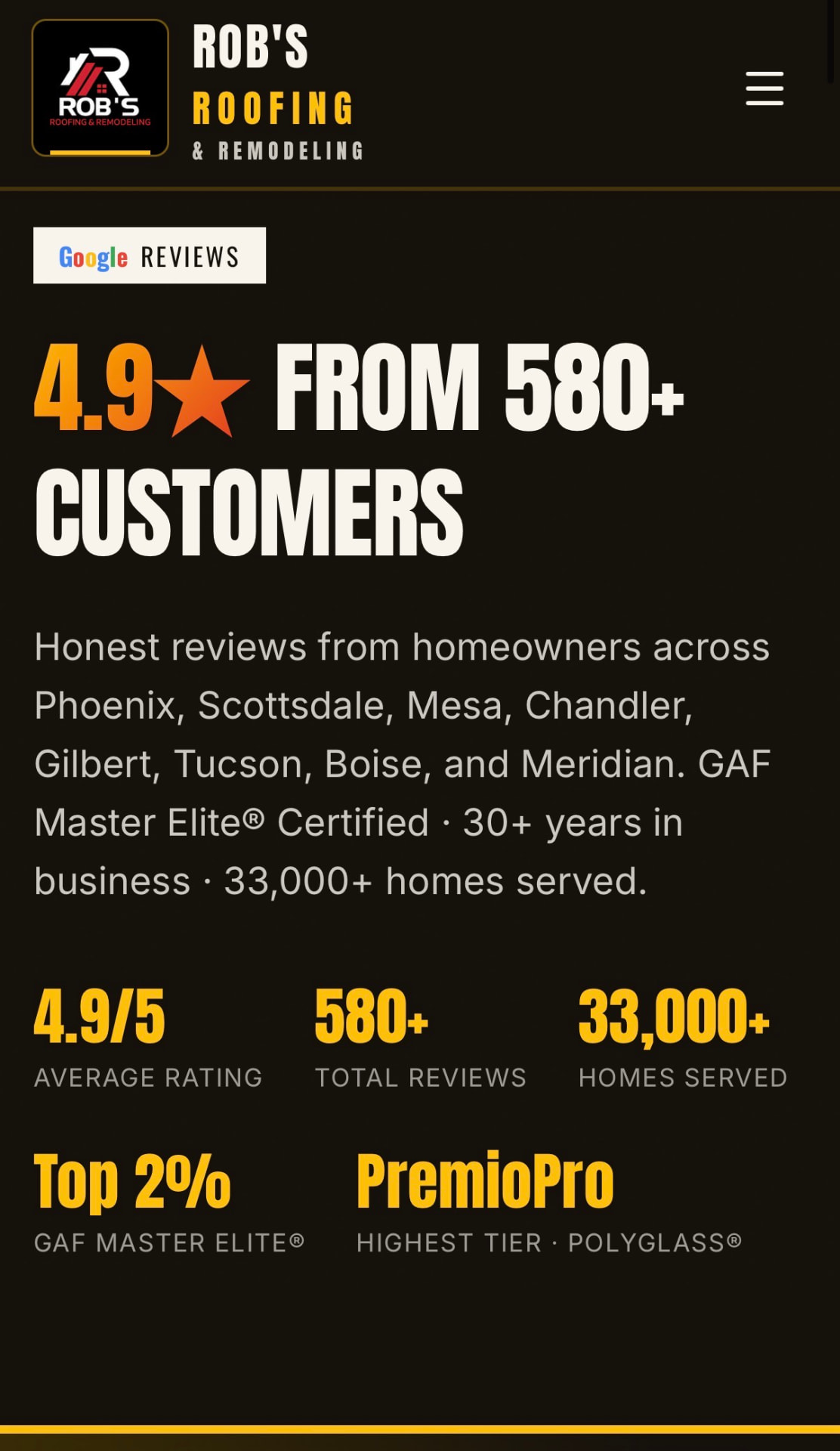 580+ reviews on mobile
